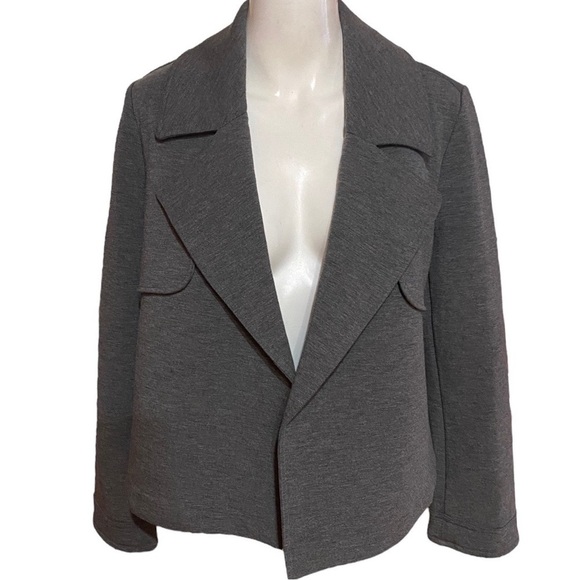 Soft Surroundings Blazer Gray Open Front Jacket Size S - Picture 2 of 8